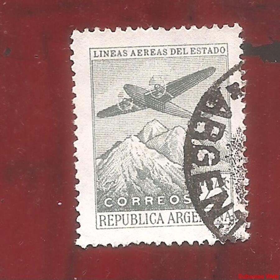 ARGENTINA 1946(468)  L.A.D.E.  SIN FILIGRANA  USADA