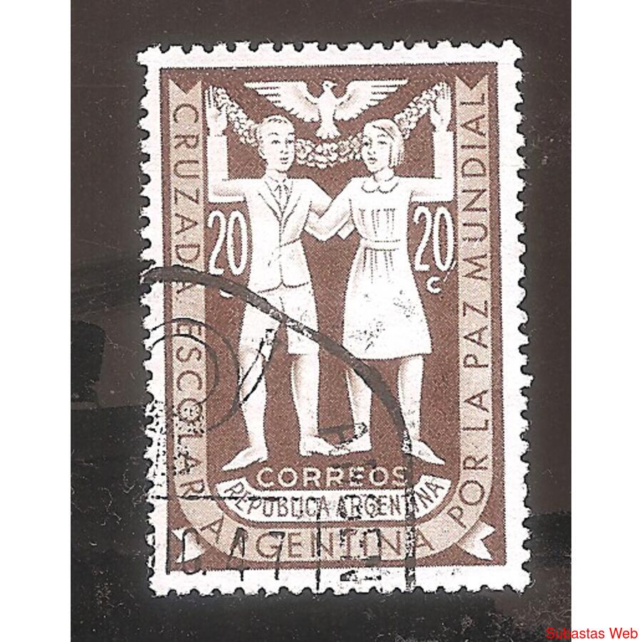 ARGENTINA 1947(493) CRUZADA ESCOLAR POR LA PAZ  USADA
