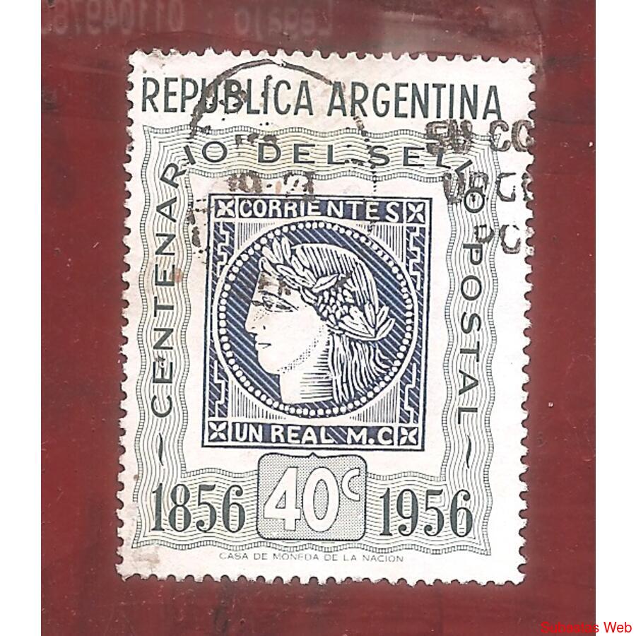 ARGENTINA 1956(561) CENTENARIO 1ER. SELLO POSTAL   USADA