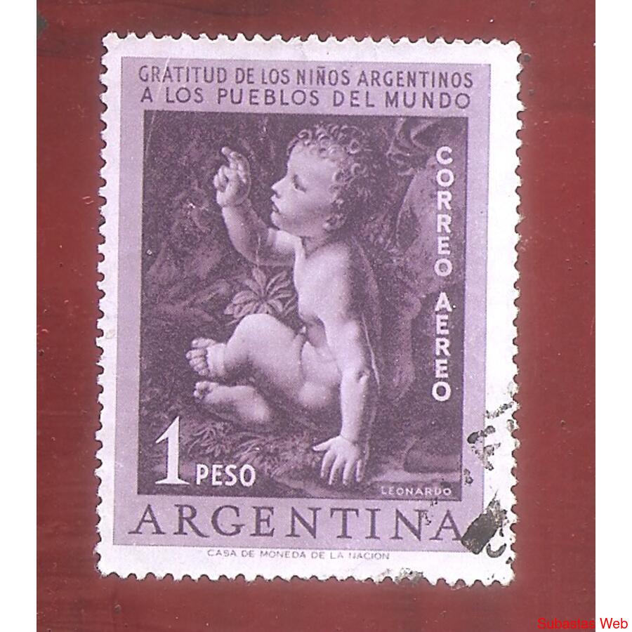 ARGENTINA 1956(A42)  GRATITUD  DE LOS NIÑOS  USADA