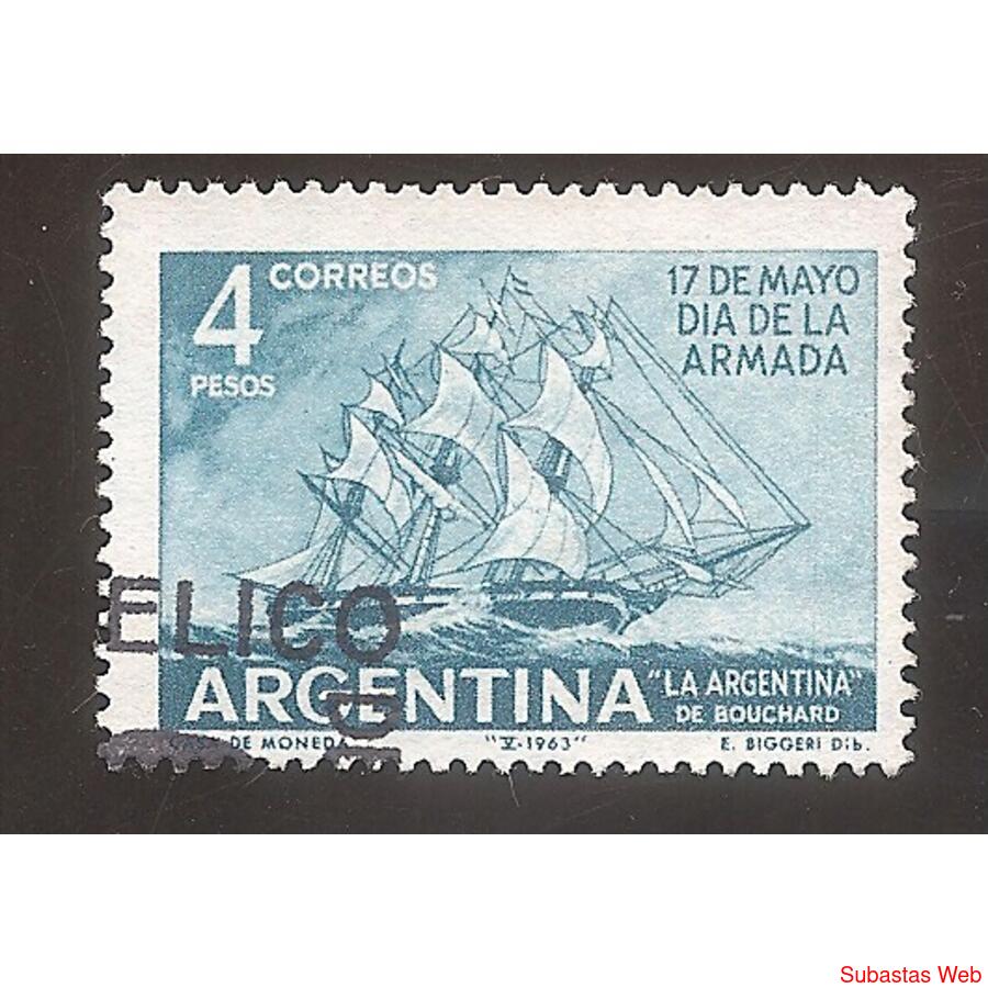 ARGENTINA 1963(669) DIA DE LA ARMADA  USADA