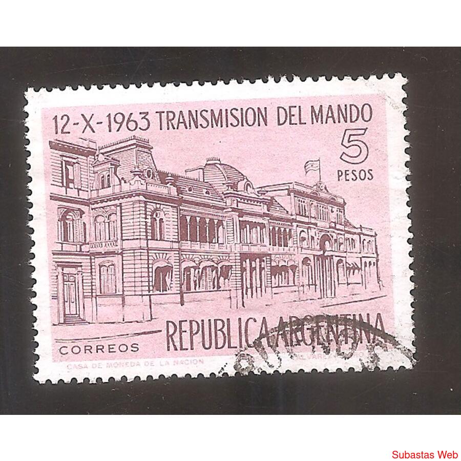 ARGENTINA 1963(675) TRNASMISION DEL MANDO  PRESIDENCIAL USAD