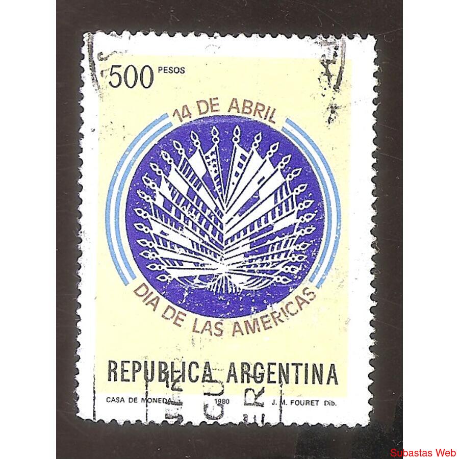 ARGENTINA 1980(1213)  DIA DE LAS AMERICAS  USADA