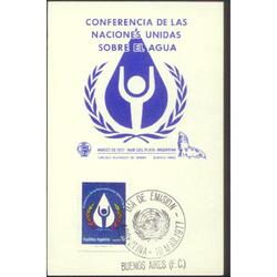 ARGENTINA 1977(1078) TARJETA PDE 3: CONFERENCIA SOBRE EL AGU