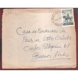 ARGENTINA 1941 SOBRE CIRCULADO NUMERO 77B