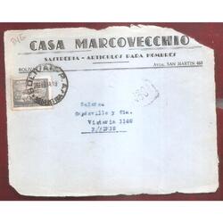 ARGENTINA 1944  SOBRE CIRCULADO NUMERO 84G