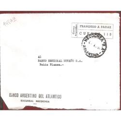 ARGENTINA  1963  SOBRE CIRCULADO  NUMERO  148AZ
