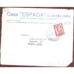 ARGENTINA  1967  SOBRE CIRCULADO  NUMERO  166
