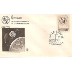 ARGENTINA  1965(A105) CENTENARIO DE LA UNION DE  TELECOMUNIC