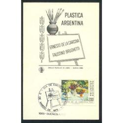 ARGENTINA 1979(1164-65) 2 TARJETAS PDE: CUADROS  PLASTICA AR