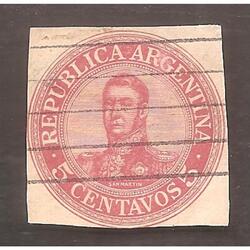ARGENTINA 1908(CAP35) MEDALLON SAN MARTIN DE CARTA POSTAL