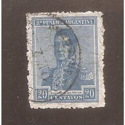 ARGENTINA 1918(236) SAN MARTIN EN RECTANGULO, SIN FILIGRANA