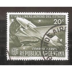 ARGENTINA 1951(A39)  LINEAS AEREAS DEL ESTADO  USADA