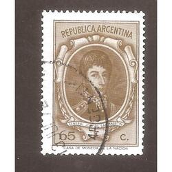 ARGENTINA 1972(915) PROC. Y RIQ.: SAN MARTIN DE 0,65  USADA