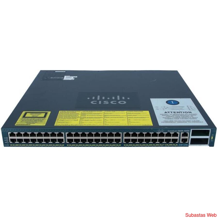 Switch Cisco Catalyst 4948-10GE 48puertos Giga  2puertos 10G