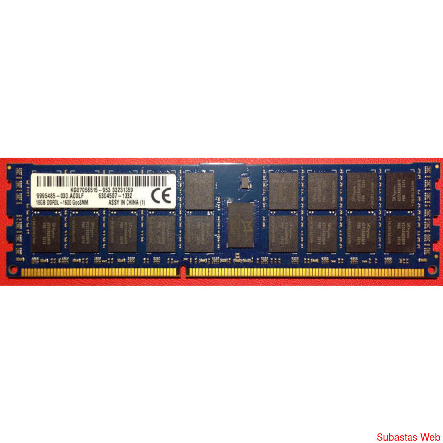 Memoria DDR3 16GB PC3L-10600R 1333MHZ ECC Para servidores
