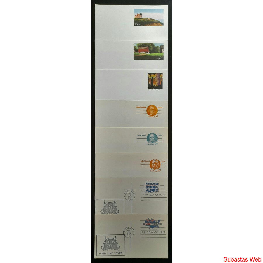 USA. INTERESANTE LOTE DE 8 VIEJOS ENTEROS POSTALES. MIRAR!!