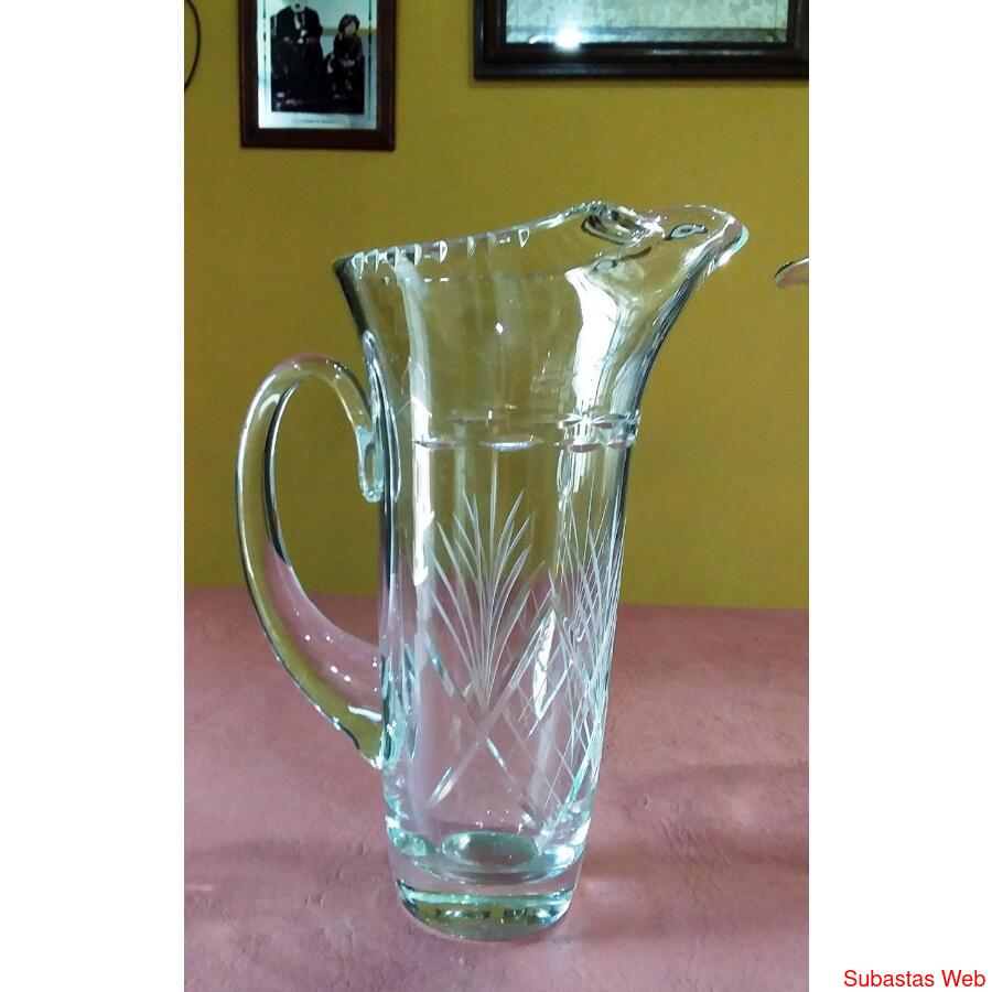 Jarra Jarron De Cristal Transparente Vidrio Cristal-pilarsur