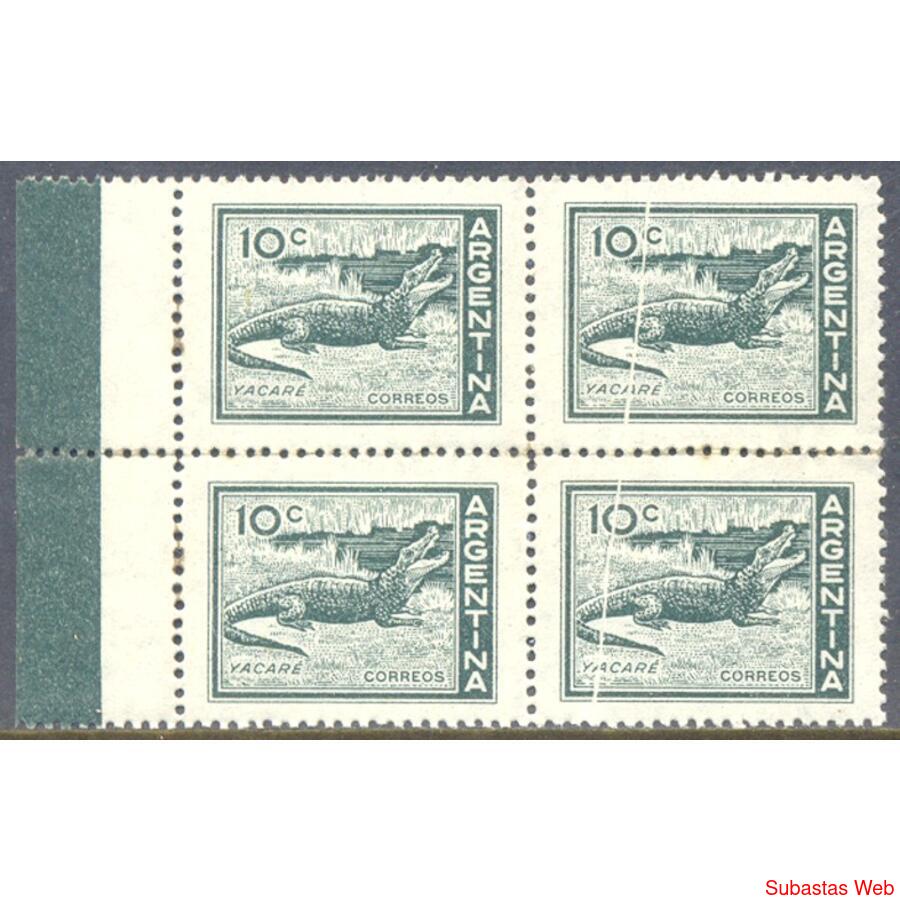 ARGENTINA GJ1123 CUADRO MINT RARA VARIEDAD: PLIEGUE DE PAPEL