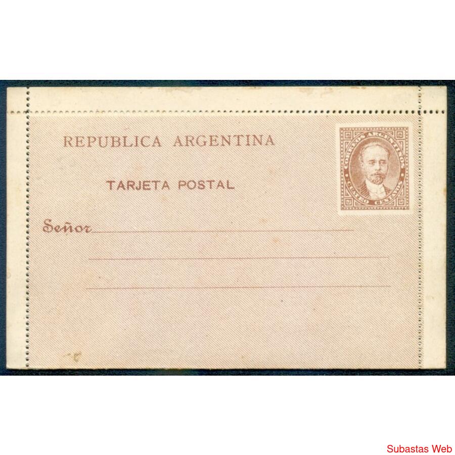 ARGENTINA 1888. CARTA POSTAL GJCAP3 NUEVA JUÁREZ CELMAN