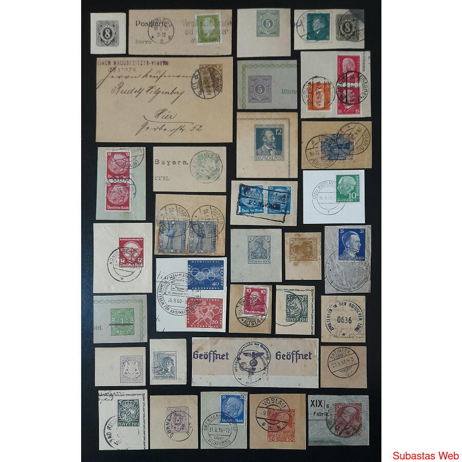 ALEMANIA & AUSTRIA. LOTE DE ESQUINAS CORTADAS *CUT CORNERS*