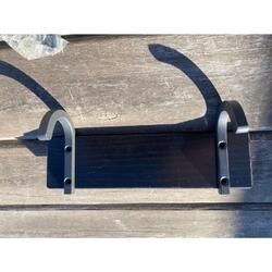 PERCHERO DE PARED MADERA CON DOS SOPORTES  DE HIERRO opilars