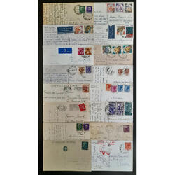 ITALIA. CONJUNTO DE 16 ANTIGUAS TARJETAS CIRCULADAS. MIRAR!!