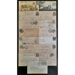 FRANCIA LOTE DE 15 ANTIQUÍSIMAS TARJETAS CIRCULADAS. VER!!!!