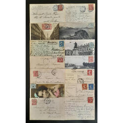 FRANCIA LOTE DE 14 ANTIQUÍSIMAS TARJETAS CIRCULADAS. MIRAR!!