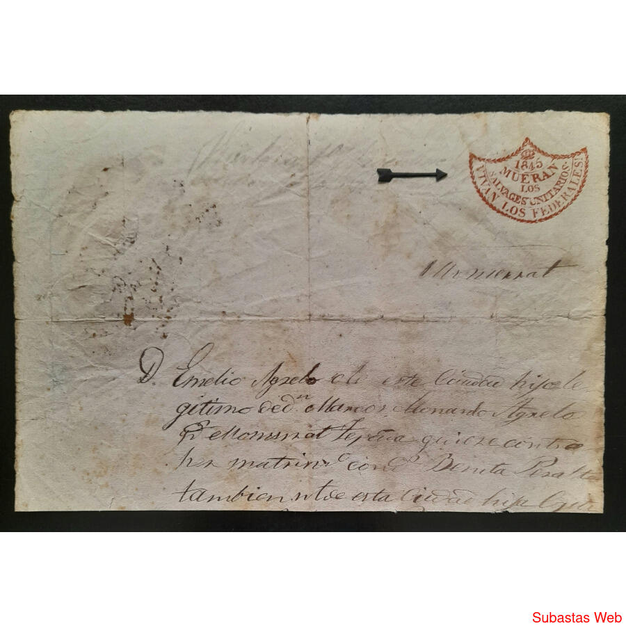 **1845 MUERAN LOS SALVAGES UNITARIOS. VIVAN LOS FEDERALES**