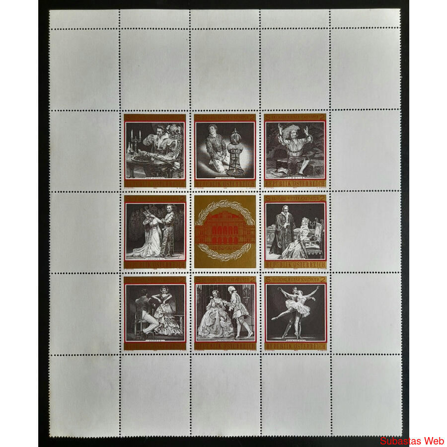 AUSTRIA Sc 840 *OPERA HOUSE* PLANCHA COMPLETA + COMPLETEMOS