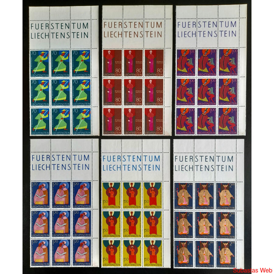 LIECHTENSTEIN Sc436/441. SANTOS 6 BLOQUES CON COMPLEMENTOS!!