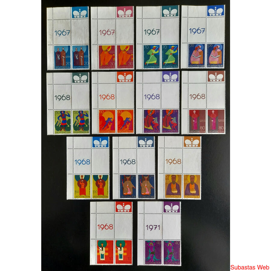 LIECHTENSTEIN Sc430/441. SANTOS 13 CUADROS CON COMPLEMENTOS!
