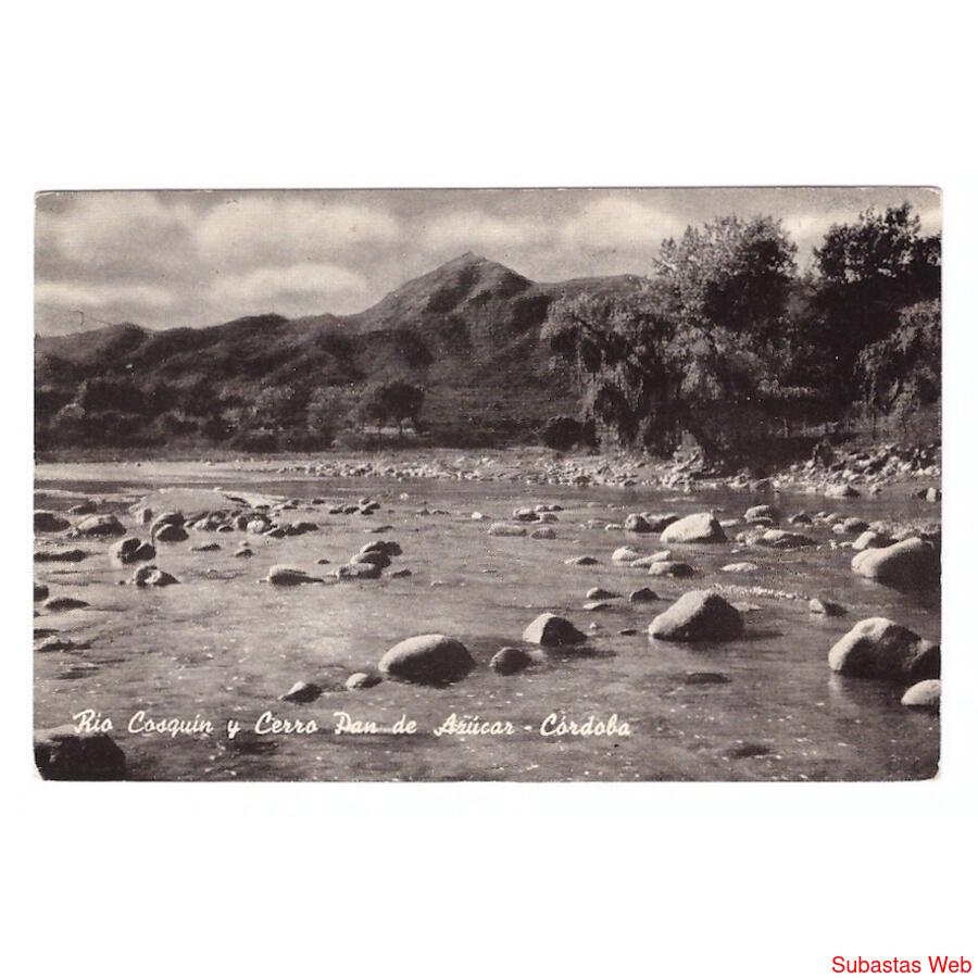 ARGENTINA. Río Cosquín y Cerro Pan de Azúcar. 1951.