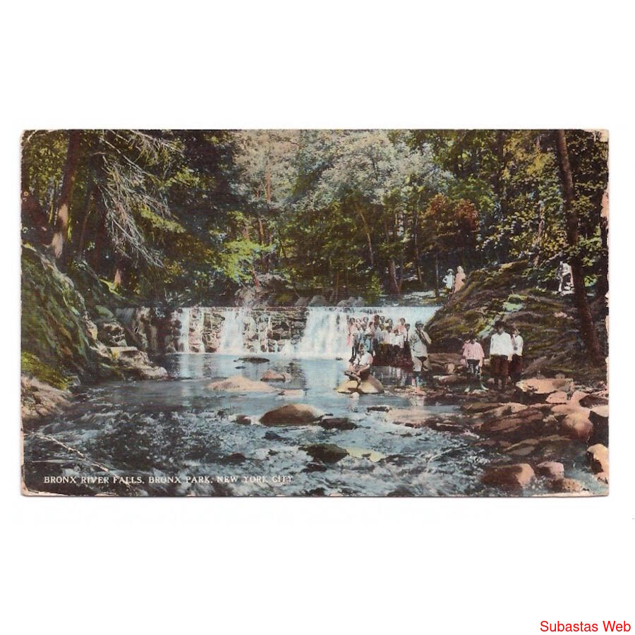 USA. New York City. Bronx Park. Bronx River Falls. 1919.