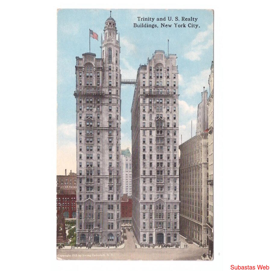 USA. New York City. Trinity ans U. S. Realty Buildings. 1912