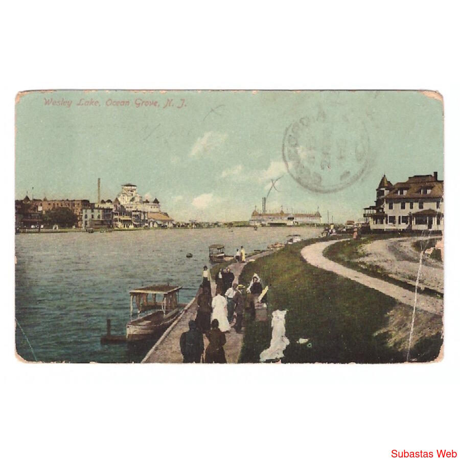 USA. Ocean Grove (New Jersey). Wesley Lake. 1912.