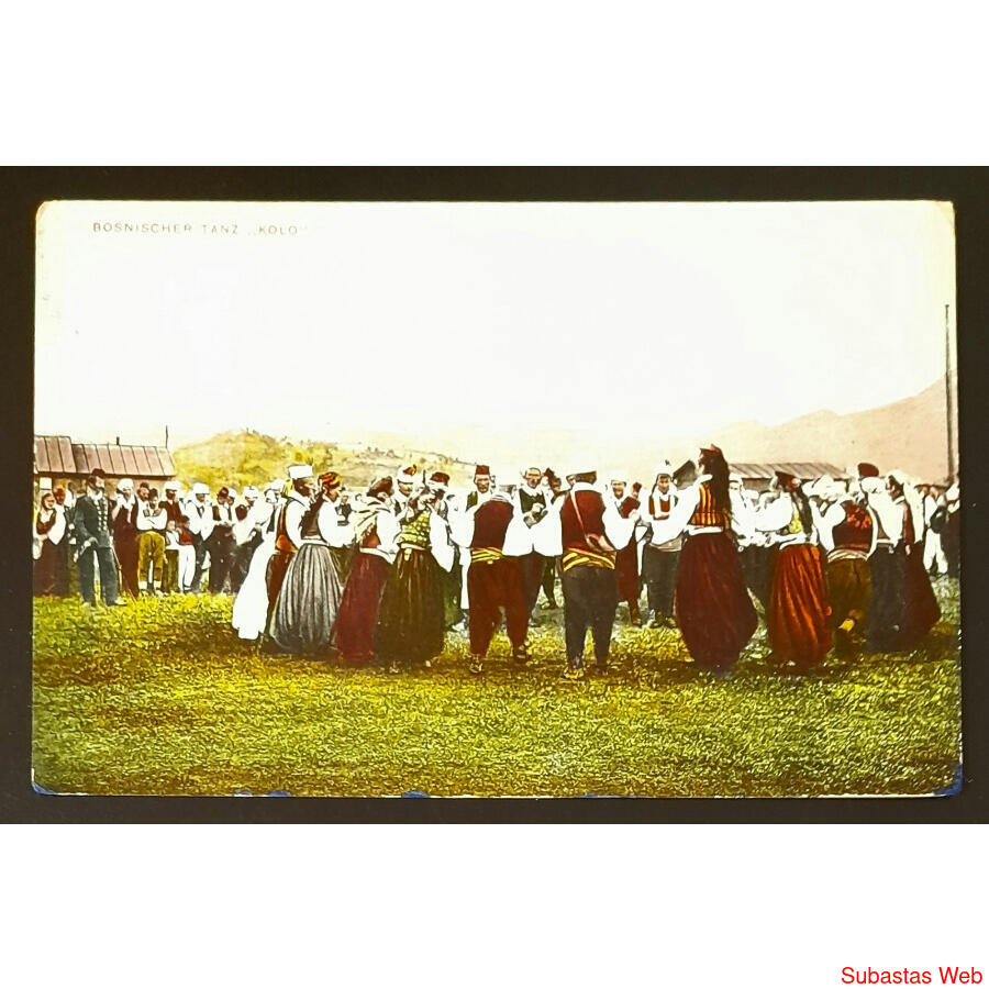 SERVIA - SARAJEVO 1926 PAISANOS BAILANDOCON TRAJES TIPICOS