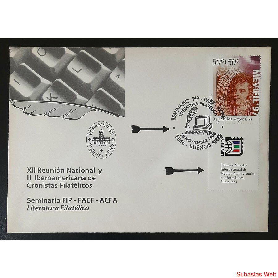 ARGENTINA SOBRE DE ESPAMER '98  *SEMINARIO FIP - FAEF - ACFA