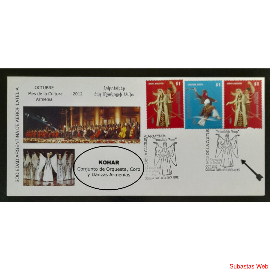 ARGENTINA. TARJETON ESPECIAL DEL MES DE LA CULTURA ARMENIA!!