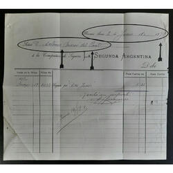 1879 RECIBO HISTÓRICO DE **ANTONIO MARCO DEL PONT** FIRMADO!