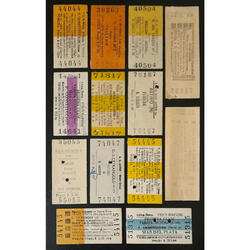 FANTÁSTICO CONJUNTO DE *13 VIEJOS *BOLETOS DE TREN CAPICUA*