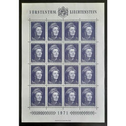 LIECHTENSTEIN Sc472. PRINCESA GINA HOJA BLOQUE MINT. U$35.00