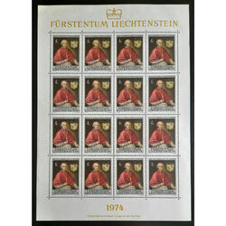 LIECHTENSTEIN Sc552. ANTON MAXER  HOJA BLOQUE MINT. U$16.00
