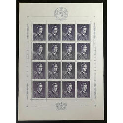 LIECHTENSTEIN Sc556. PRÍNCIPE HANZ ADAM HOJA BLOQUE MINT