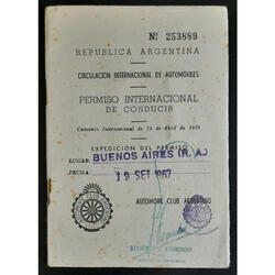 ANTIGUO CARNET INTERNACIONAL DE CONDUCTOR EXPEDIDO POR A.C.A