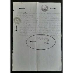 ESPAÑA 1847 ANTIQUÍSIMO CERTIFICADO ORIGINAL. EXTRAORDINARIO