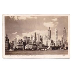 USA. Battery Place and Skyline of Lower New York City. 1940.