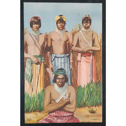 ARGENTINA RARISIMA POSTAL NUEVA DE FAMILIA DE INDIOS MATACOS