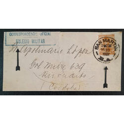 1922 FRAGMENTO DE CORRESPONDENCIA DEL COLEGIO MILITAR. VER!!